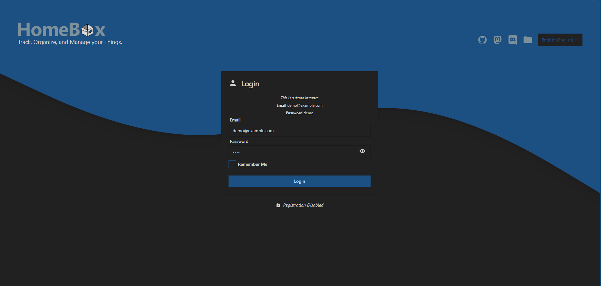 Login Screen